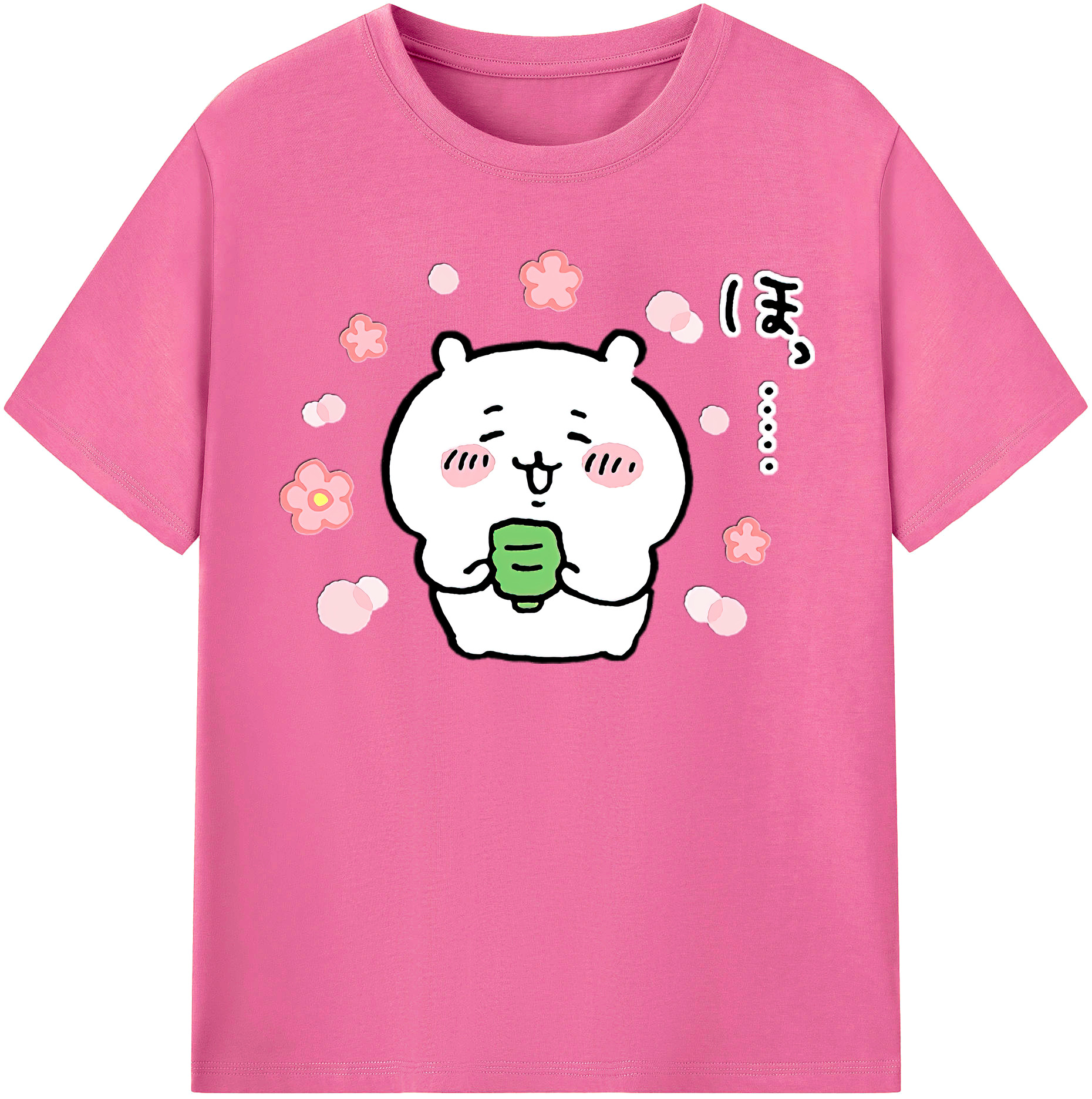 （画像用） ちいかわ ちいかわ Chii-kawa chiikawa レディースカジュアルプリントTシャツ（綿100％）